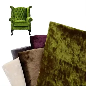 Wholesale 100% Polyester Knitted Crushed Holland Velvet Fabric Shining Luxury Crushed Velvet Fabric For Sofa And Bedding