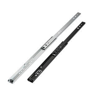Riel deslizante moderno de acero inoxidable 304/201 de tres secciones con amortiguación para cajones de armarios, 45 mm de ancho, para uso hospitalario - Product Image 2