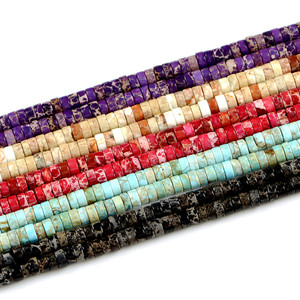 Ingrosso perline <span class=keywords><strong>di</strong></span> <span class=keywords><strong>pietra</strong></span> naturale Jaspe imperiale disco piatto 3*6mm <span class=keywords><strong>di</strong></span> <span class=keywords><strong>colore</strong></span> <span class=keywords><strong>nero</strong></span> blu gemma allentata per la creazione <span class=keywords><strong>di</strong></span> gioielli - Product Image 5