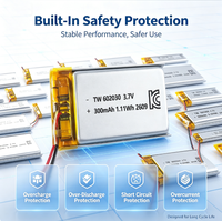 En stock, batterie Lipo rechargeable au lithium-ion polymère KC 80mAh 110mAh 160mAh 210mAh 250mAh 3.7V, petite batterie Lipo avec PCB pour outils électriques
