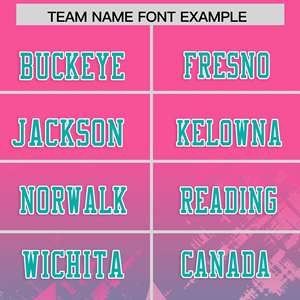 Camiseta de Fútbol Americano Personalizada con Estrella Degradada en Rosa Aqua - Product Image 3