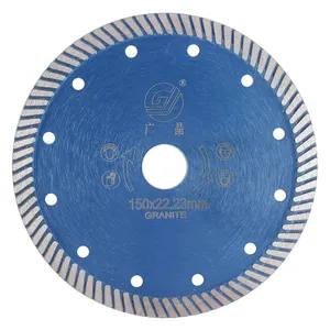 Gj Chất lượng cao cấp 6 inch 150 mét kim cương cắt lưỡi cưa Turbo Blades cho khô cắt đá Granite đá cẩm thạch bê tông