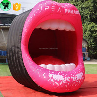 Dentifrice gonflable personnalisé, 3m, 10 pièces, décor de Club, bouche gonflable avec dents A8878