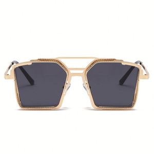 Gafas de Sol Retro Modernas 2022 con Logotipo Personalizado, Gafas de Sol Steampunk Metálicas para Hombre y Mujer - Product Image 6