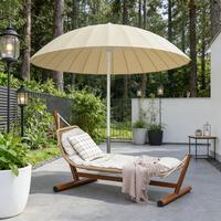 Parasol de jardin moderne Meiqi avec mât central, idéal pour patio, villa, plage, piscine, cour et usage commercial