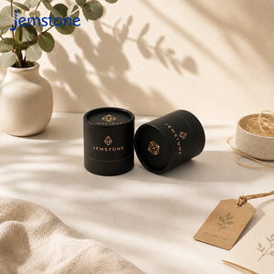 Private Label Matte Black Cosmetic Paper Tube for Face Cream Rigid Cardboard Cylinder <b>Container</b> for Luxury Brand Custom - Product Image 4
