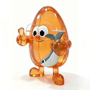 รูปปั้นมาสคอตแคปซูลวิตามินเรซิ่นสีส้มใสสุดสร้างสรรค์ ตุ๊กตาเรซิ่นรูปปลาอุ้ม<span class=keywords><strong>ตัว</strong></span>การ์ตูนน่ารัก - Product Image 1
