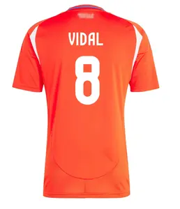 2024 2025 Maillots de football du Chili NUNEZ VIDAL ALEXIS MEDEL VALDES MENDEZ Maillots de football de l'équipe nationale