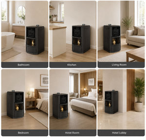 Poêle hybride PANSEE WH-PU120 10 kW à double alimentation <span class=keywords><strong>bois</strong></span> et granulés, design moderne, respectueux de l'environnement, 8 kW - Product Image 6
