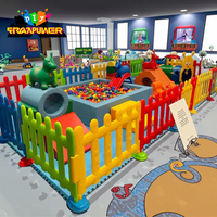 Panneaux de clôture gonflables en plastique pour le jeu intérieur/extérieur centre commercial et école utilisation jeu doux coloré porte parc PE matériel