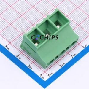 DB930B-9.52-3P-GN-S Screw Terminal Block Through hole Component (THT),P=9.52mm Connector 1x3P 6.35mm Green 3P - Product Image 1