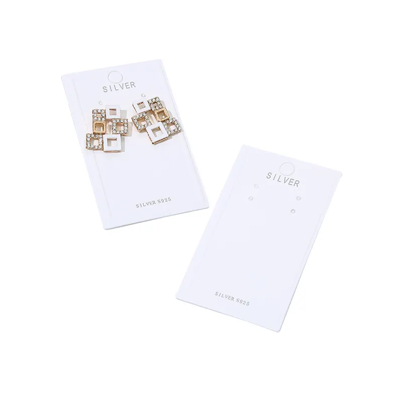 مخصص حاملات القرط بطاقة تغليف المجوهرات الاسترليني الفضة بطاقة هوب القرط حاملي بطاقات