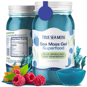 Complément Minéral à la <span class=keywords><strong>Spiruline</strong></span> Bleue, à la Framboise et aux Algues Marines pour Améliorer l'Immunité, Améliorer Votre Bien-être, Donner de la Brillance à Votre Peau, 16 FL OZ 2 - Product Image 1