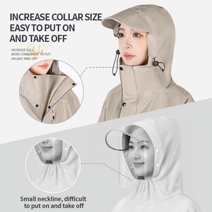 Imperméable individuel pour adultes, style poncho long – Idéal pour la randonnée, le camping et le cyclisme sous la pluie - Product Image 3