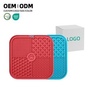 व्यक्तिगत कस्टम लोगो सिलिकॉन प्लेटो पैरा mascotas धीमी फीडर खाद्य पालतू कुत्ते चाटना चटाई - Product Image 1