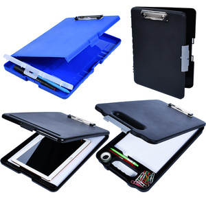 Waterproof A4 Size Plastic <strong>Clipboard</strong> <strong>Folder</strong> with File Holder and Pen File Box Multi-Functional Office &amp; School Stationery - Product Image 1