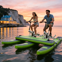 Vélo aquatique gonflable avec pédales, matériau PVC, modèle série WB - Utilisation en extérieur pour la mer et les parcs aquatiques
