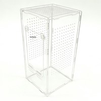 Terrarium en acrylique anti-évasion à haute transparence avec fermeture magnétique pour reptiles, araignées domestiques, araignées sauteuses, mantes religieuses