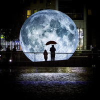 Ballon lunaire gonflable de 10 pieds avec lumières LED, ballon planétaire pour la décoration d'événements et de fêtes, usage commercial