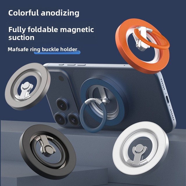 Alloy Double-Sided Magnetic Silicone Ring Phone Bracket for Universal Desk Use Fitness Convenient for