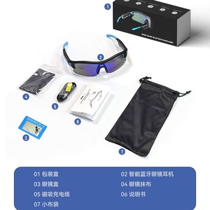 Smart <b>Bluetooth</b> Glasses Earphones With Voice Control For Calls Music Navigation Blue Light Blocking 40g - Product Image 2