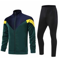 Setelan Jogging latihan sepak bola lengan panjang desain baru kualitas terbaik 100% poliester jaket tahan angin setelan olahraga sepak bola kustom