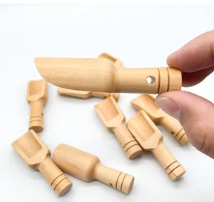 Fun Shaped Eco-Friendly Small Engraving Scoops <strong>Mini</strong> <strong>Wooden</strong> Measuring <strong>Spoon</strong> for Bath Salts - Product Image 4