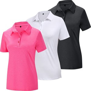 POLO à manches courtes pour femmes <span class=keywords><strong>de</strong></span> haute qualité-<span class=keywords><strong>Grande</strong></span> <span class=keywords><strong>taille</strong></span>-T-shirt <span class=keywords><strong>de</strong></span> couleur unie sur mesure <span class=keywords><strong>de</strong></span> <span class=keywords><strong>golf</strong></span> décontracté-Avec motif logo - Product Image 2