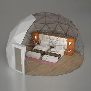 Tente géodésique préfabriquée de luxe de Glamping de dôme d'igloo de 7m avec la fenêtre en <span class=keywords><strong>baie</strong></span> claire - Product Image 5