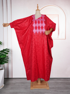 H&D 2026 Nouveau Design Robes <span class=keywords><strong>Boubou</strong></span> pour Femmes Mode Vêtements de Couple Africains Robe Longue Décontractée avec Foulard - Product Image 5