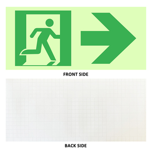لافتة أمان مضيئة مخصصة من البي في سي، علامة مخرج الطوارئ، ملصق فينيل يتوهج في الظلام - Product Image 2