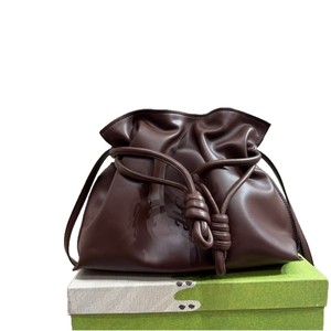 L's Relaxed Style Lucky Bag Burgundy Leather Drawstring Chain Shoulder Bag Everyday Fashion Spring 2026 - Product Image 5