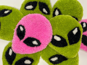 Posavasos hechos a mano Adorable Tufted Mug Alfombra Suave Punch Needle Drink Mat <span class=keywords><strong>Idea</strong></span> de regalo divertida Categoría de producto Esteras y almohadillas - Product Image 6