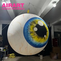 Yeux gonflables décoratifs LED suspendus pour intérieur, yeux gonflables d'Halloween pour exposition