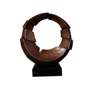 Factory Custom Outdoor Large Size Circle Metal Sculpture For Mockup House