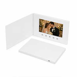 OEM/ODM Brochure Video con Schermo LCD da 7 Pollici, Biglietto d'Auguri Digitale <span class=keywords><strong>per</strong></span> Matrimoni, Libro degli Ospiti, Invito Aziendale, <span class=keywords><strong>Album</strong></span>, Volantino - Product Image 1