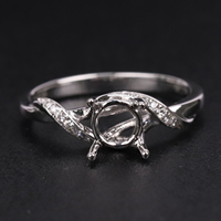 Bleibende profession elle Fine Gold Schmuck Hersteller Custom Blank Ring Solid Gold Semi Mount Ring für 1CT Stone Setting