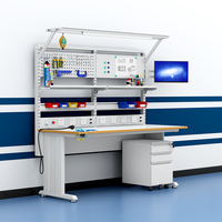 Banc de travail métallique antistatique léger à montage facile ESD avec 4 tiroirs, armoire grise personnalisable OEM/ODM
