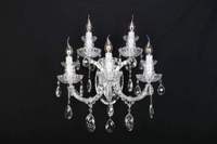 Appliques murales LED en fer forgé et cristal, style européen classique, personnalisables, pour usage intérieur en hôtel