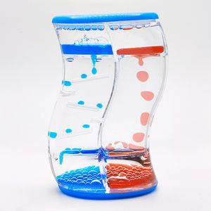 Minuteur <span class=keywords><strong>liquide</strong></span> sensoriel en forme de <span class=keywords><strong>sablier</strong></span> OEM, huile de relaxation, bleu, rose, vert, acrylique, huile d'eau, ensemble de minuteries liquides pour soulager le stress - Product Image 1