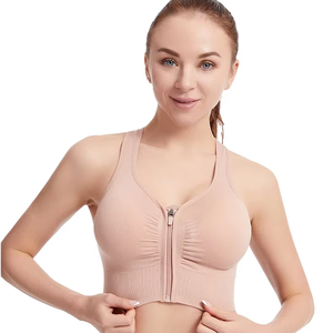 Wholesale Women's Sports Bra Fitness Top Front Zipper Design Vest Fashionable Yoga Gym - Product Image 6