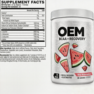 BCAA en Polvo OEM ODM 7g con Electrolitos, Certificado GMP Halal ISO22000, Sin Azúcar, Sabor Sandía Silvestre, 30 Porciones - Product Image 4