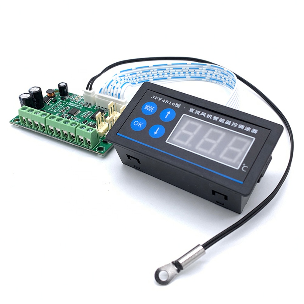 Taidacent controlador de velocidade modbus, controlador de velocidade de ventilador de temperatura 4 fios pwm pc cpu modbus 12v 24v 48v