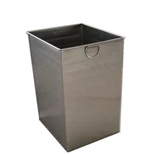 Stainless Steel <b>Square</b> Trash Can Liner 0.3mm Thickness Outdoor Recycling <b>Bin</b> Inner Cylinder 17x22x32 To 29x32x47 - Product Image 2