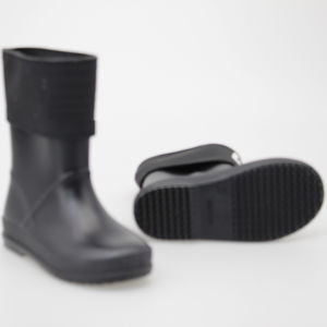 Bottes de <span class=keywords><strong>pluie</strong></span> pour femmes YL7176, vente en gros, personnalisées, noires, thermiques, imperméables en PVC, pour l'extérieur - Product Image 3