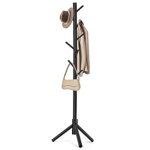 <span class=keywords><strong>Porte</strong></span>-<span class=keywords><strong>manteau</strong></span> sur pied avec 8 crochets et 3 crochets réglables <span class=keywords><strong>pour</strong></span> chambre, couloir, entrée, bureau - Product Image 1