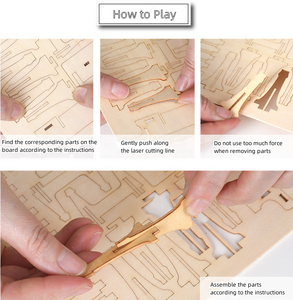 Grosir Pabrik Disesuaikan Murah 3d Perahu Kayu Model Puzzle ODM OEM Baru DIY Model Kayu Puzzle Set Anak-anak Kerajinan Mainan - Product Image 3