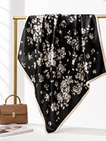 Foulard en twill de soie pure pour femme 65x65cm, imprimé, carré, pour la tête, le cou, les cheveux, ou comme accessoire de sac, cadeau, doux, satiné et lisse