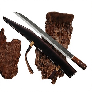 Viings Seax Handmade DIY Straight Edge <b>Clip</b> Point Carbon Steel Blade 14in Wooden Fixed Outdoor Survival Fighting Knife OEM - Product Image 1