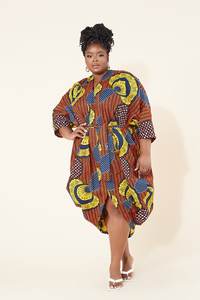 <span class=keywords><strong>Robe</strong></span> africaine à imprimé pour femmes, <span class=keywords><strong>grande</strong></span> <span class=keywords><strong>taille</strong></span>, col <span class=keywords><strong>en</strong></span> V, nouvelle collection 2021, 100% coton <span class=keywords><strong>wax</strong></span> africain, <span class=keywords><strong>robe</strong></span> à imprimé tendance - Product Image 5